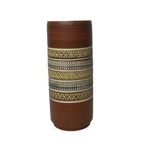 Mid Century German Sgraffito Terra Cotta Vase 164/21
